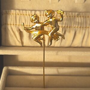 Vintage Van Dell 12KT Gold Filled Gemini Pin